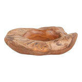 Rio schaal teakhout - naturel - Ø20 × H8 cm