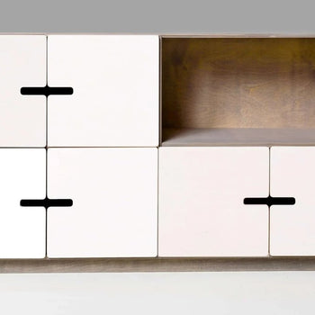 Dressoir PIX 145cm - Kiezelgrijs / Wit