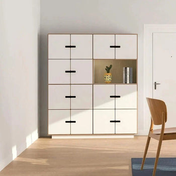 Vakkenkast PIX met vakken en open ruimte - Wit HPL