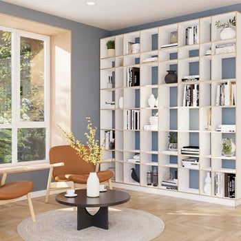 Vakkenkast met 64 open vakken - wit