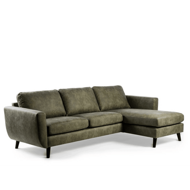 3-zits hoekbank L+R - Savannah Groen