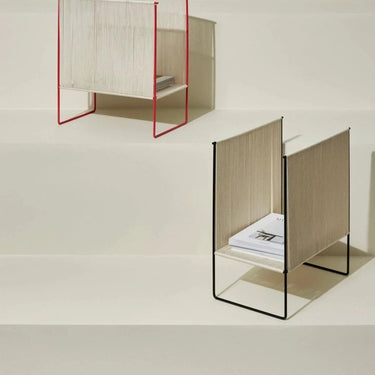 String tijdschriftenhouder zwart/wit