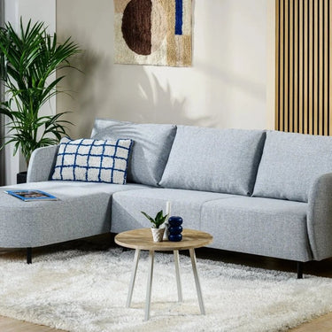 3-zits hoekbank met ovale lounge L+R - Urban Grijs