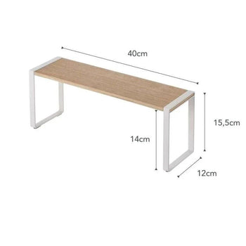 Yamazaki Tosca Keukenrek laag breed – Wit/Bruin