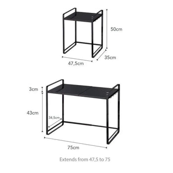 Yamazaki Tower inklapbare aanrechtorganizer - zwart