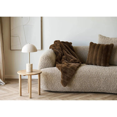 Galena plaid kunstbont - bruin - 130×180 cm