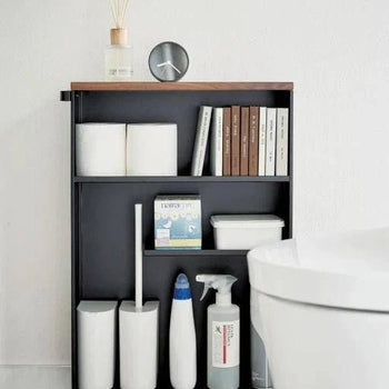 Yamazaki Tower Badkamerkastje op wielen - Zwart