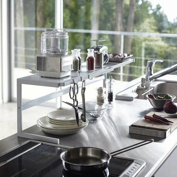 Yamazaki Tower uitschuifbaar keukenrek - wit