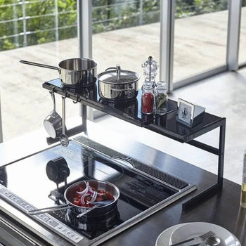 Yamazaki Tower uitschuifbaar keukenrek - zwart