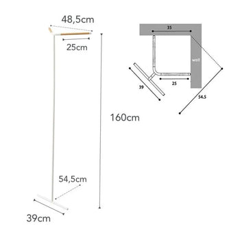 Yamazaki Tower leunende hoekkapstok - wit