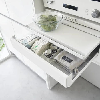 Yamazaki Tower keukenplateau met uitschuifbare lade - wit