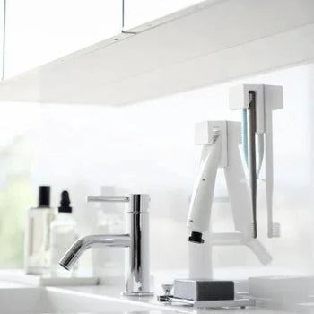 Yamazaki Tandenborstel- en tandpastahouder - wit