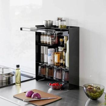 Yamazaki Tower Kruidenrek 3-laags - Zwart