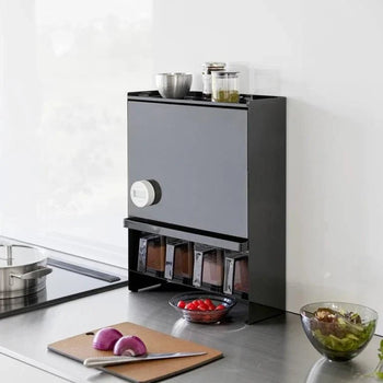 Yamazaki Tower Kruidenrek 3-laags - Zwart