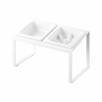 Yamazaki Nooks anti-schrok voerbak schuin en standaard - Wit