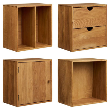 Townsville Wandkast Set van 4 - Naturel/Eikenhout