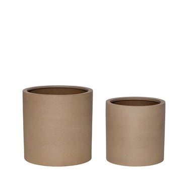 Woestijnpotten zandkleurig (set van 2)