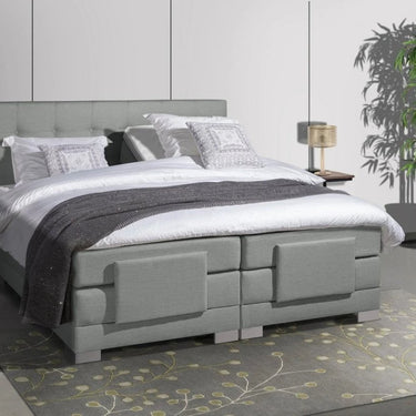 Elektrische Boxspring Nauplion 160×200 cm (Grijs)