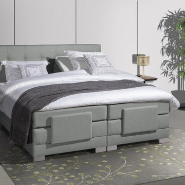 Elektrische Boxspring Nauplion 180×200 cm (Grijs)
