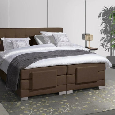 Elektrische Boxspring Nauplion 90×200 cm (Bruin)