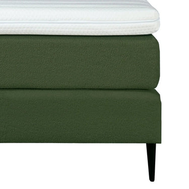 Luxe 1-persoons Teddy Boxspring 90×200 cm Groen