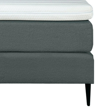 Luxe 1-persoons Teddy Boxspring 90×200 cm Antraciet