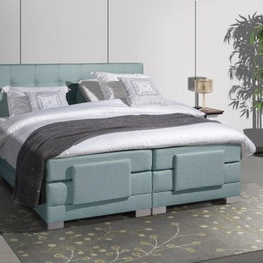 Elektrische Boxspring Nauplion 140×200 cm (Blauw)