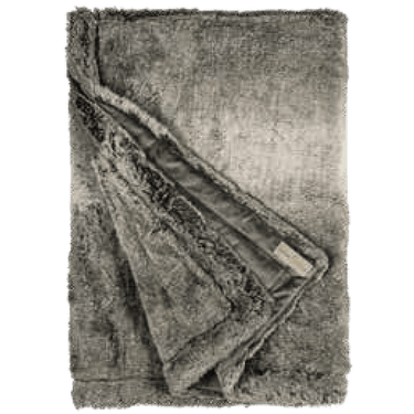 Winterhome luxe kunstbont deken Timberwolf