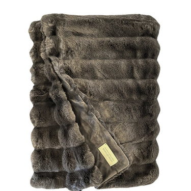 Winterhome luxe imitatiebont deken Arctic Fox Cinder