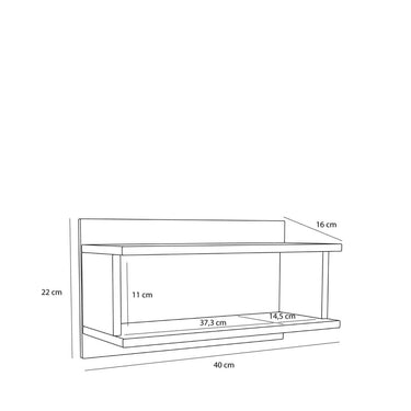 Misty wandplank naturel
