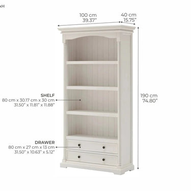 Provence Boekenkast - Wit