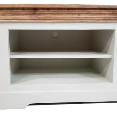 TV-kast massief hout Ibiza wit massief mangohout